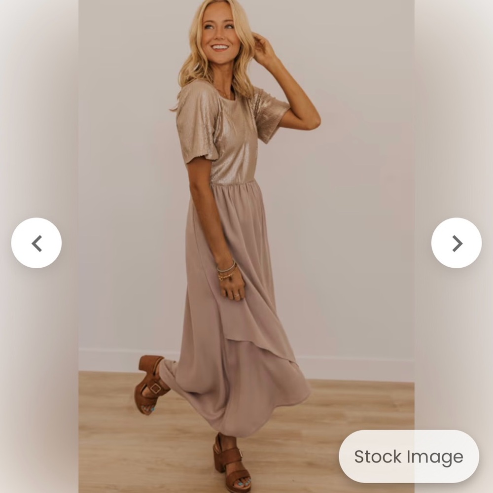 Roolee Rose Gold Sequin Dress